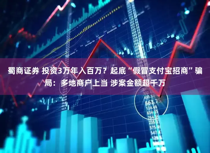 蜀商证券 投资3万年入百万？起底“假冒支付宝招商”骗局：多地商户上当 涉案金额超千万